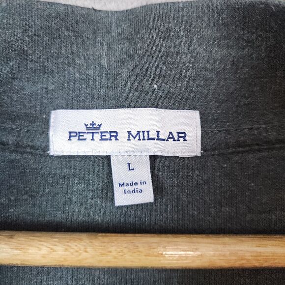 Peter Millar Men's Quarter Zip Size L Green Crown Comfort Pullover Embroidered - Picture 5 of 14